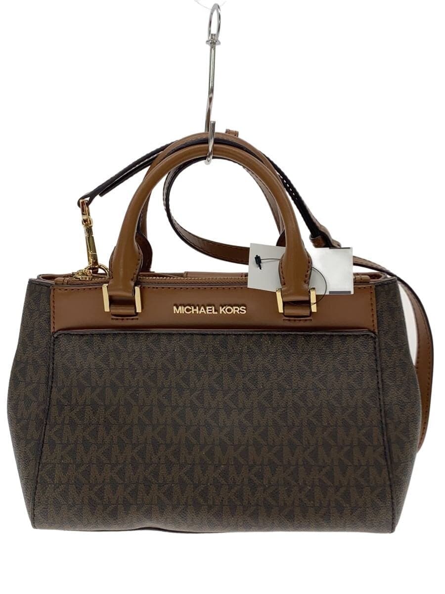 MICHAEL KORS handbag PVC BRW all-over pattern 35F9GAKS1B