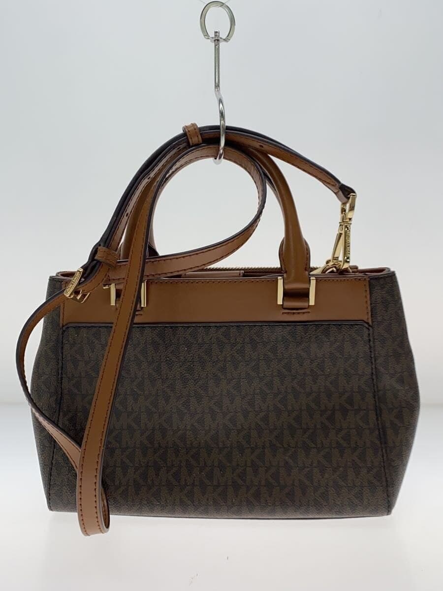 MICHAEL KORS handbag PVC BRW all-over pattern 35F9GAKS1B 3