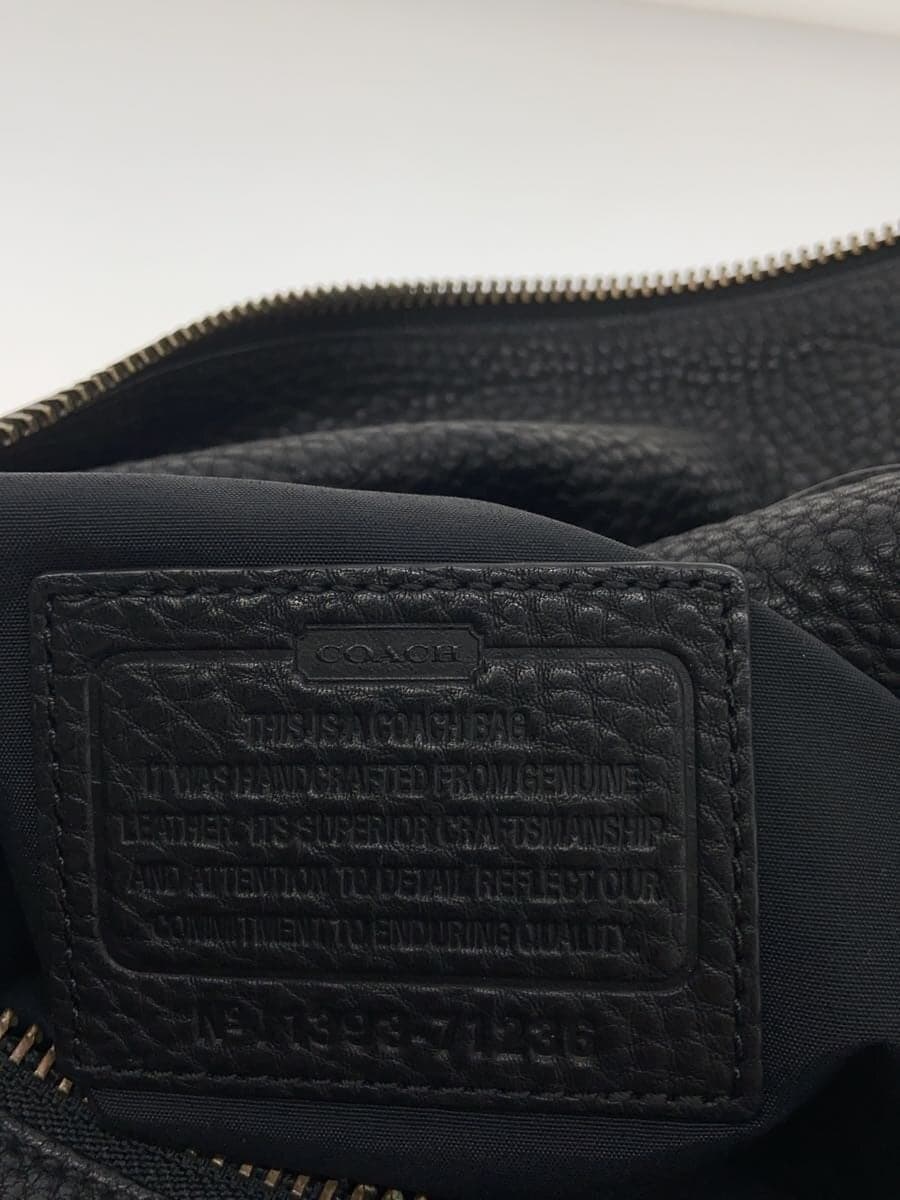 COACH Shoulder Bag Leather BLK Solid 71236 5