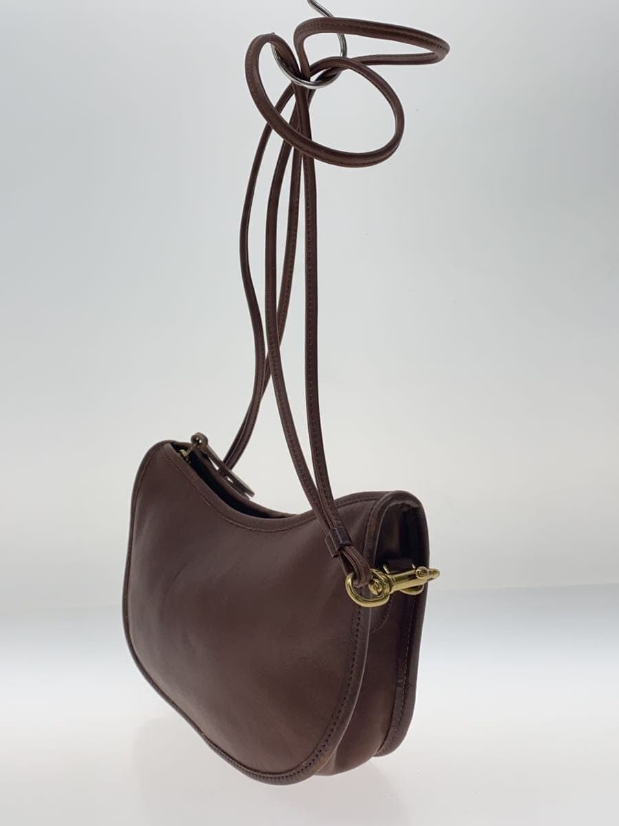 COACH Shoulder Bag Leather BRW Solid 2