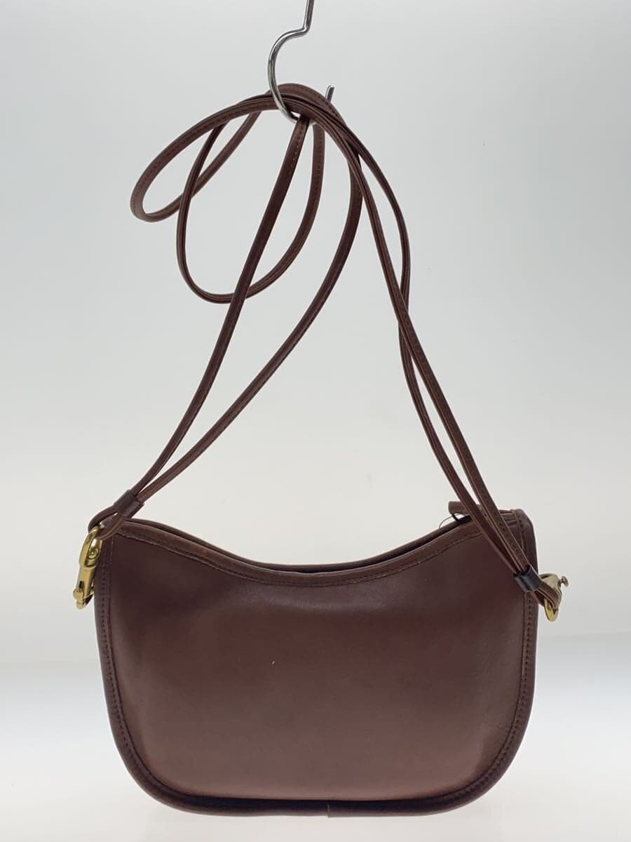 COACH Shoulder Bag Leather BRW Solid 3