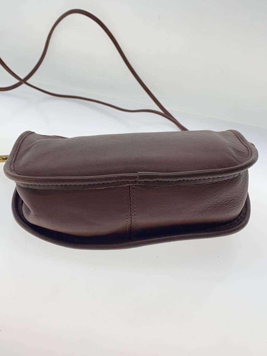 COACH Shoulder Bag Leather BRW Solid 4