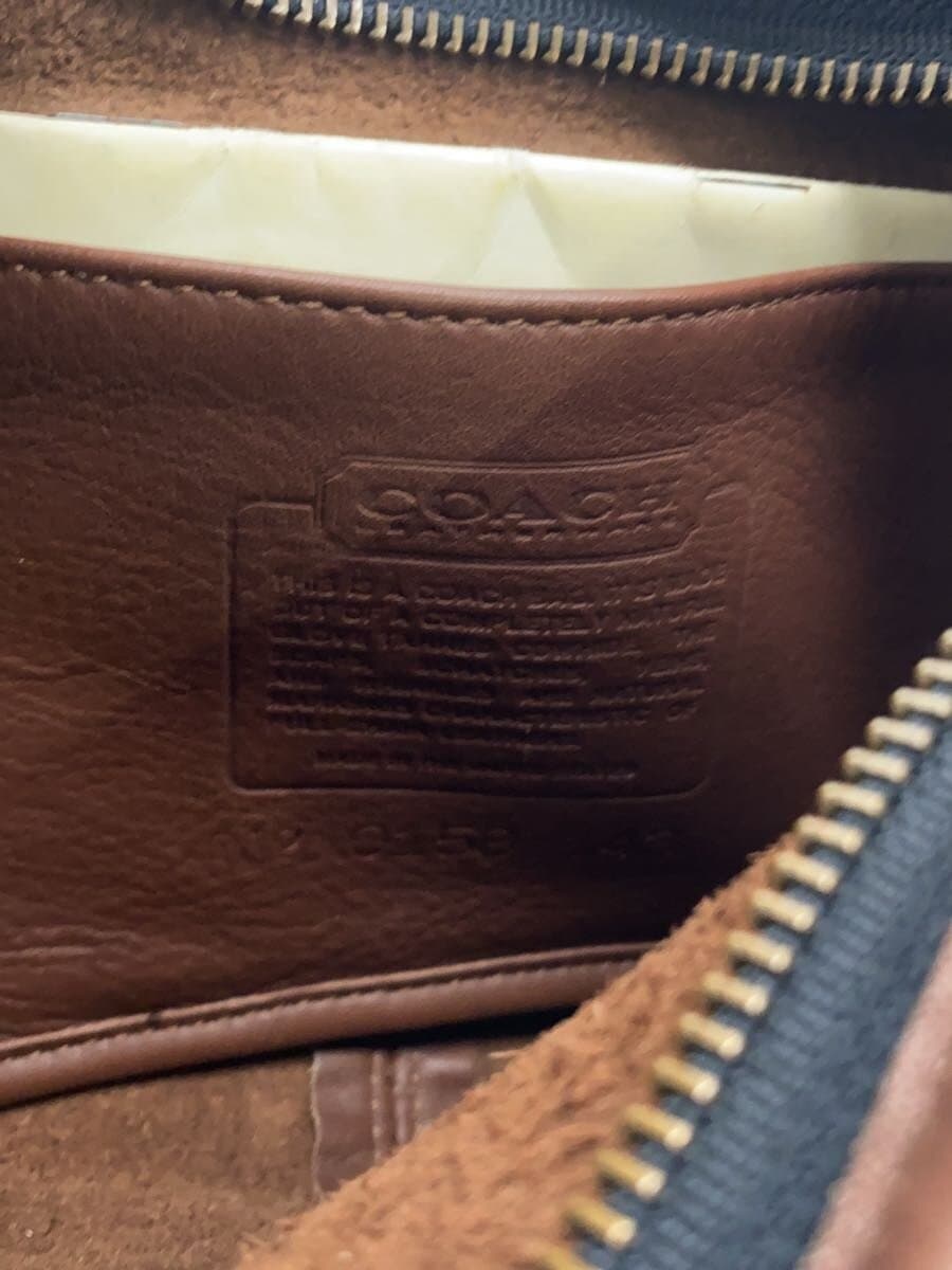 COACH Shoulder Bag Leather BRW Solid 5