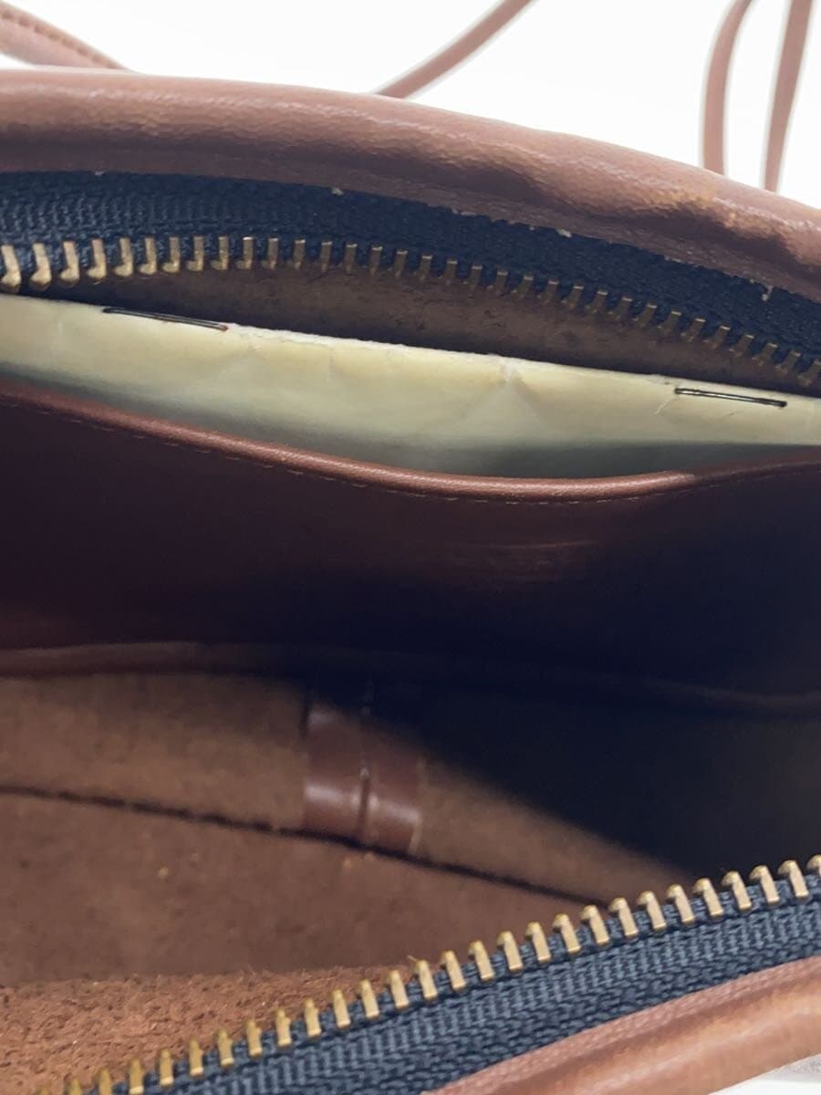 COACH Shoulder Bag Leather BRW Solid 6