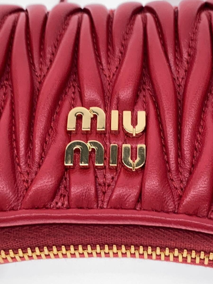 MIU MIU Pouch Leather RED 245 5