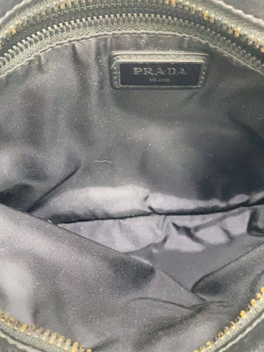 PRADA shoulder bag leather black plain 6