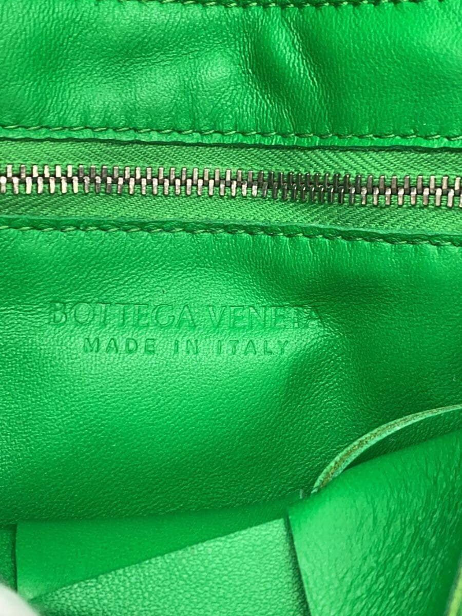 BOTTEGA VENETA Cassette Shoulder Bag Leather Green Solid Color 5