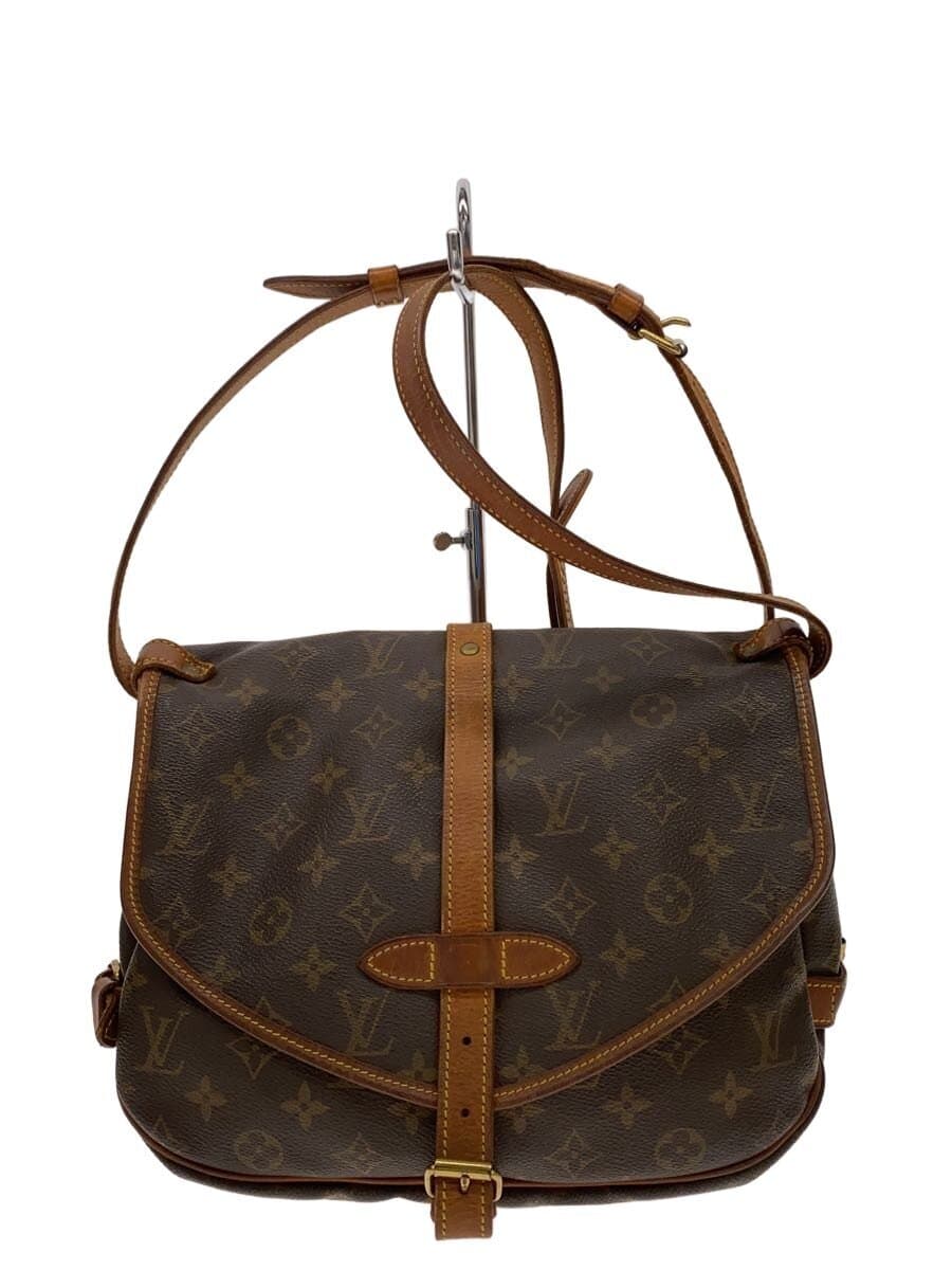 LOUIS VUITTON1)Saumur 30_Monogram Canvas PVC BRW