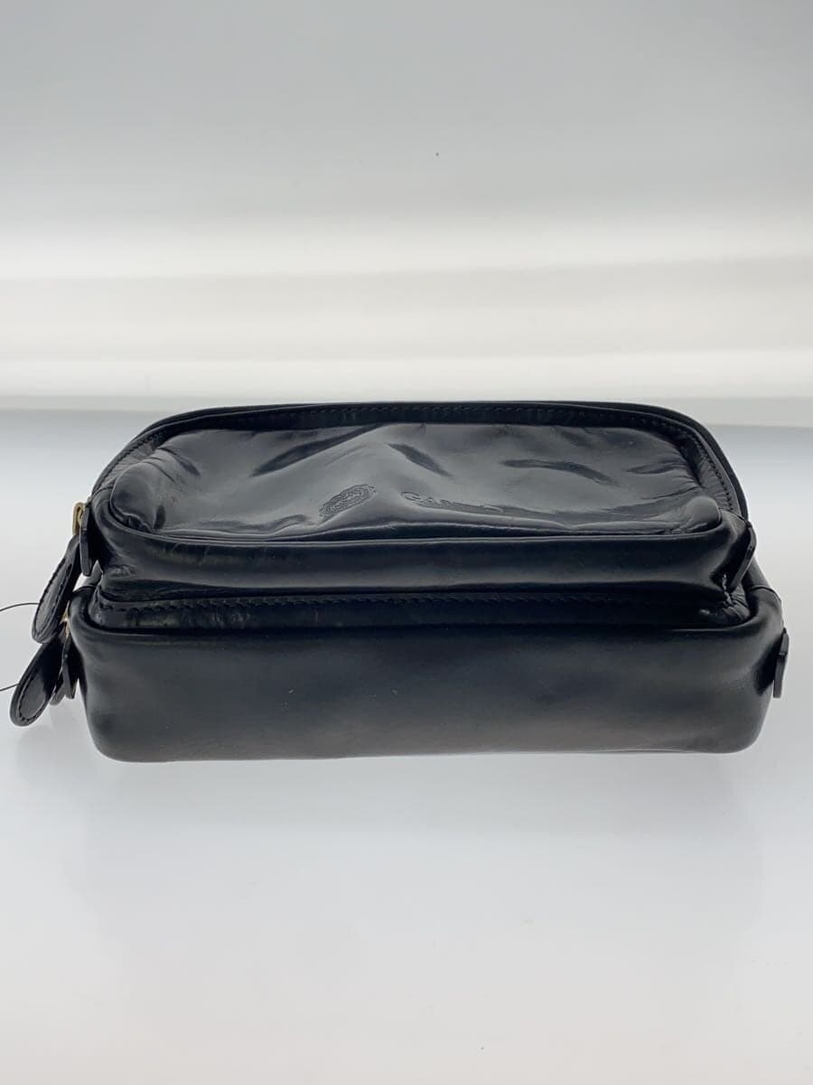 GANZO Mini Shoulder Bag Leather BLK Solid 4