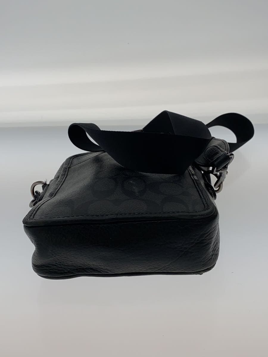 COACH Shoulder Bag Leather BLK CC009 4