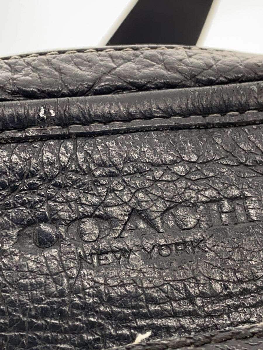 COACH Shoulder Bag Leather BLK CC009 7