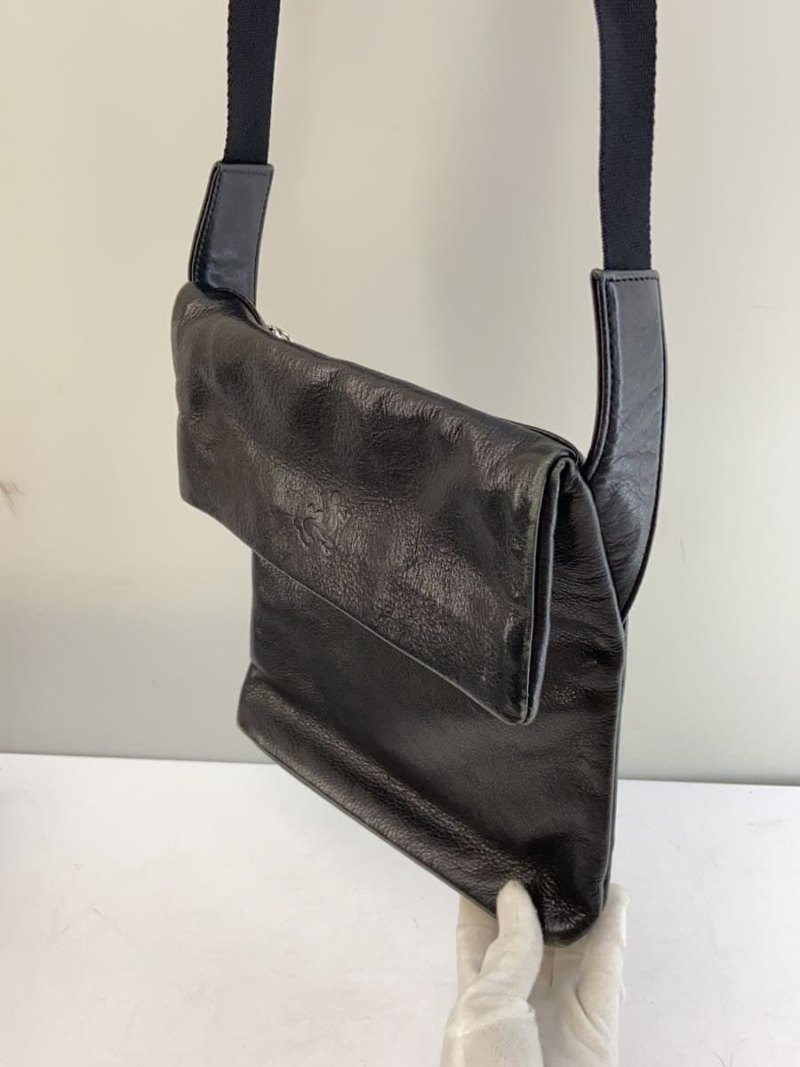 agnes b VOYAGE Shoulder Bag Leather BLK Solid 2