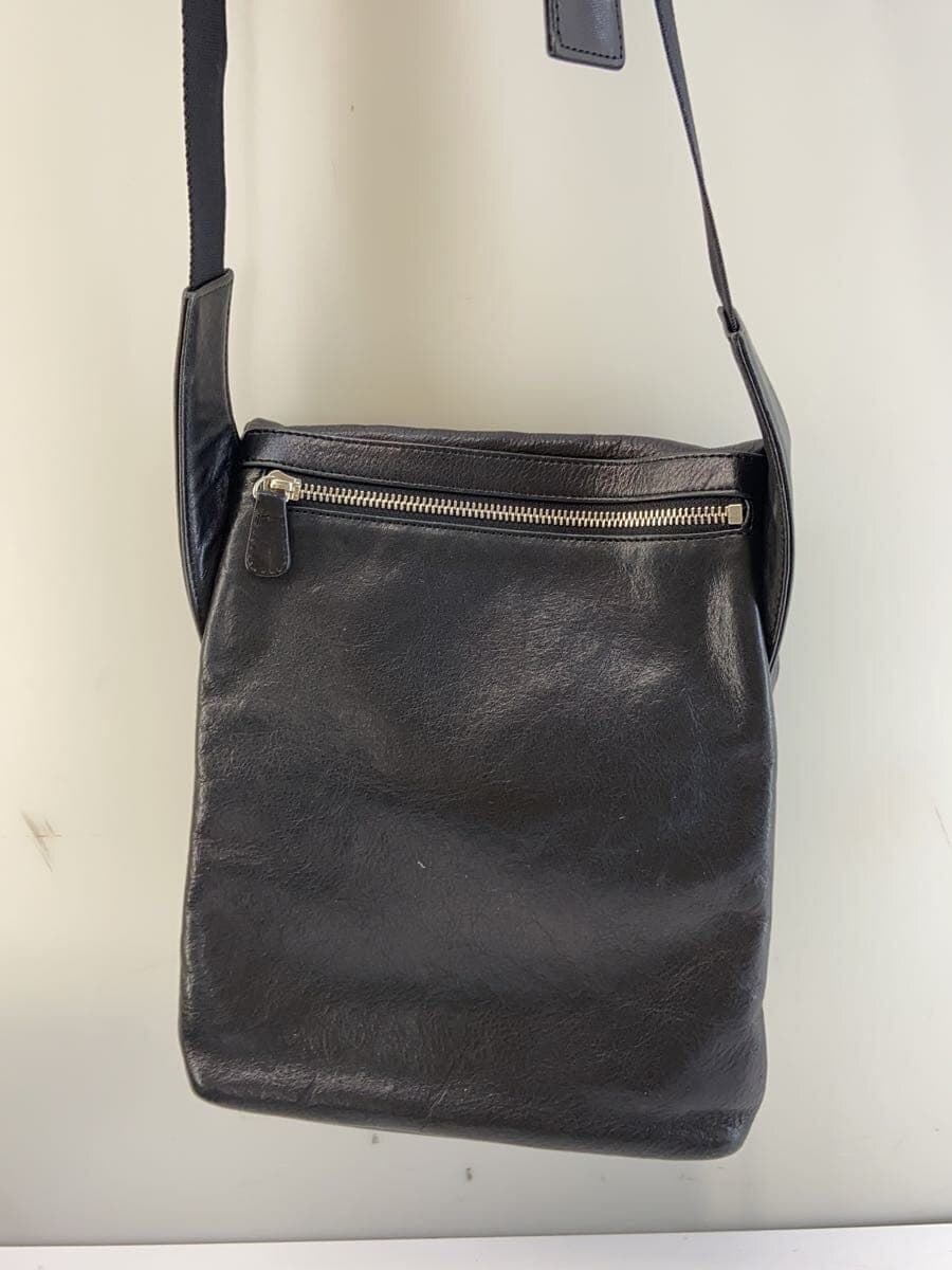 agnes b VOYAGE Shoulder Bag Leather BLK Solid 3