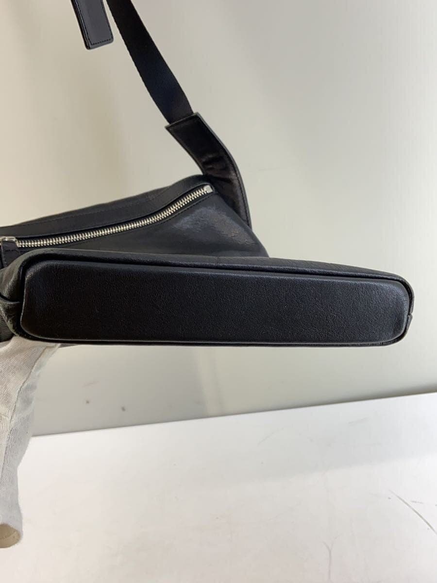 agnes b VOYAGE Shoulder Bag Leather BLK Solid 4