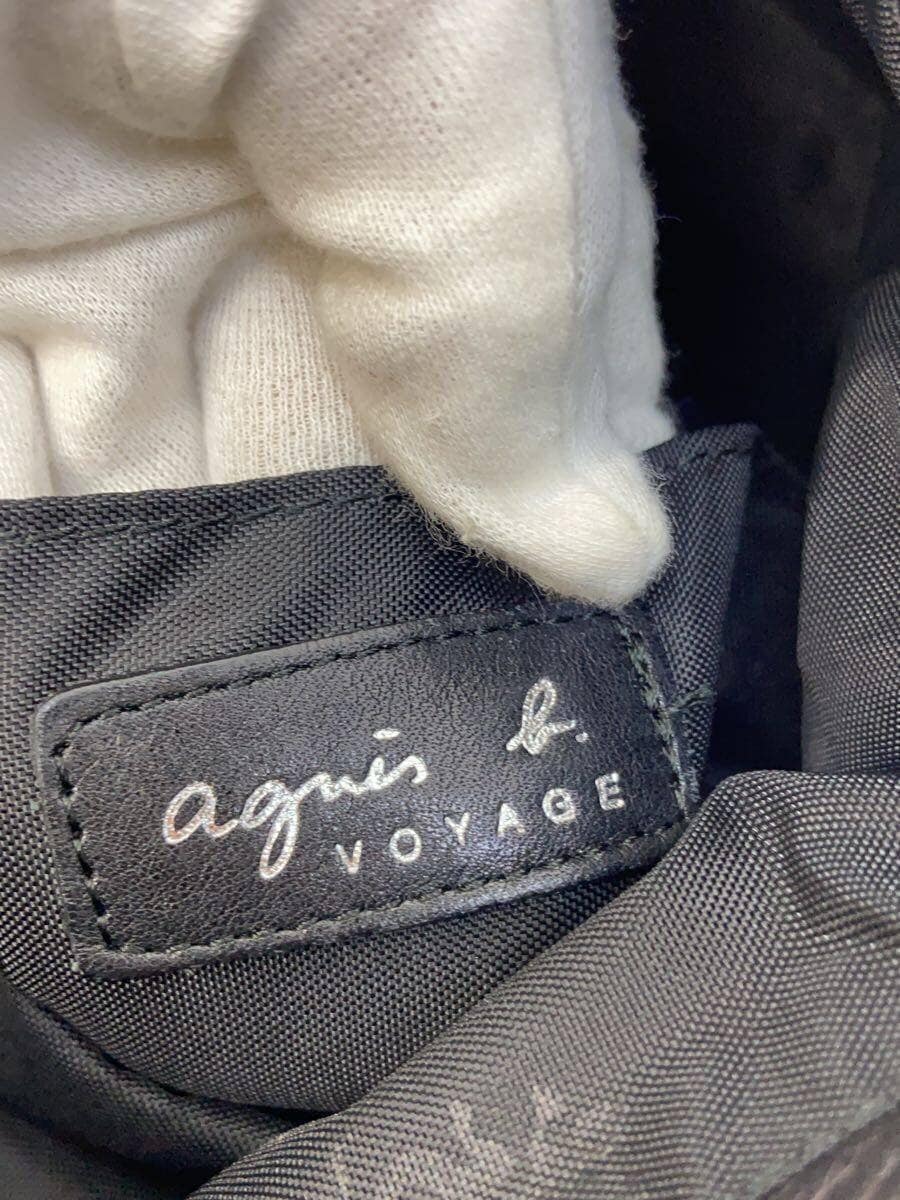 agnes b VOYAGE Shoulder Bag Leather BLK Solid 7