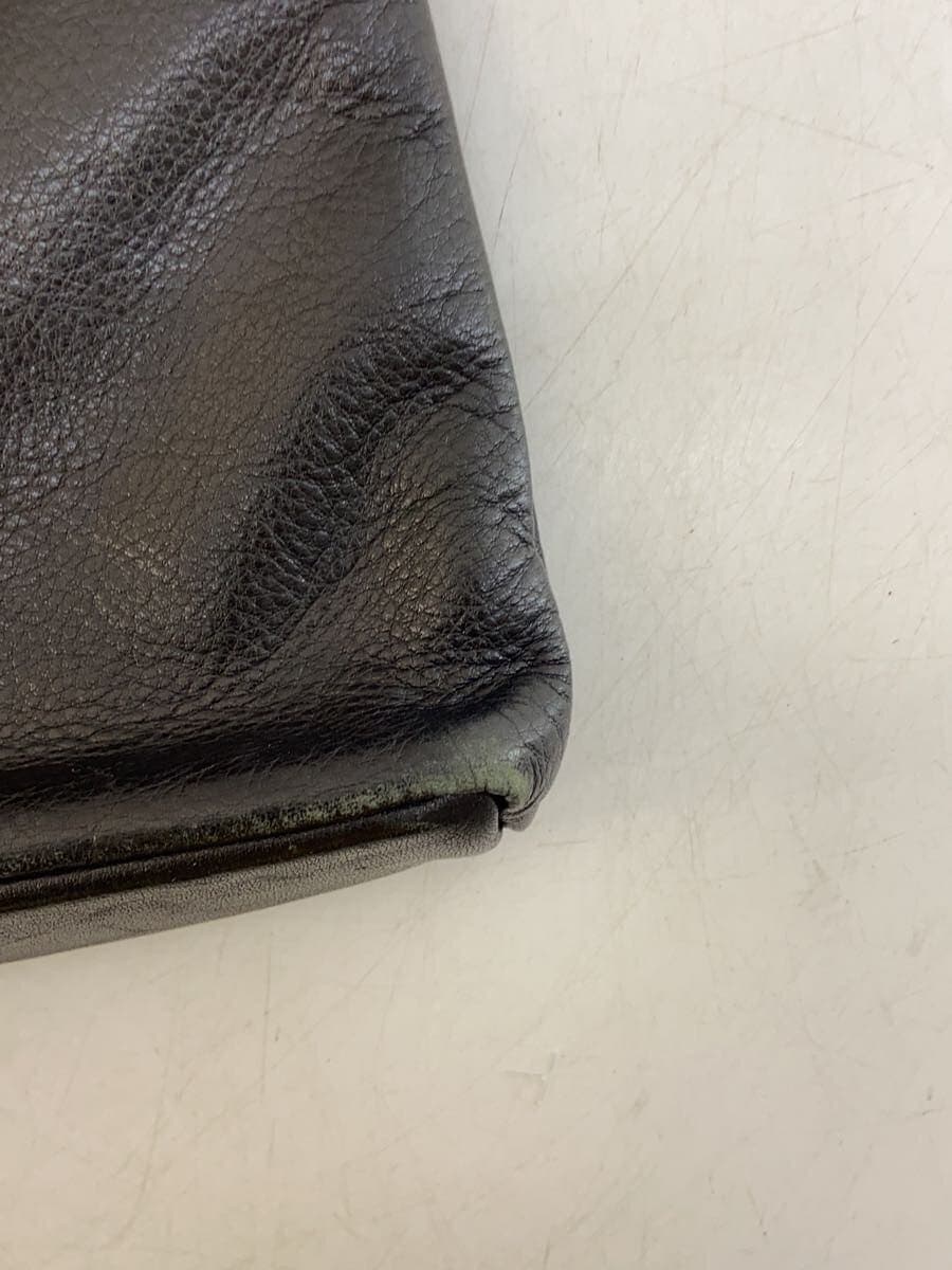 agnes b VOYAGE Shoulder Bag Leather BLK Solid 9