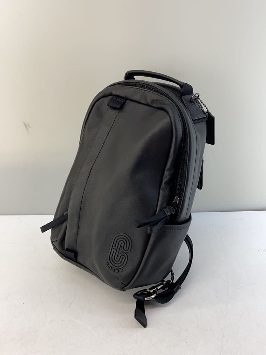 COACH Shoulder Bag Leather BLK Solid 89908 2