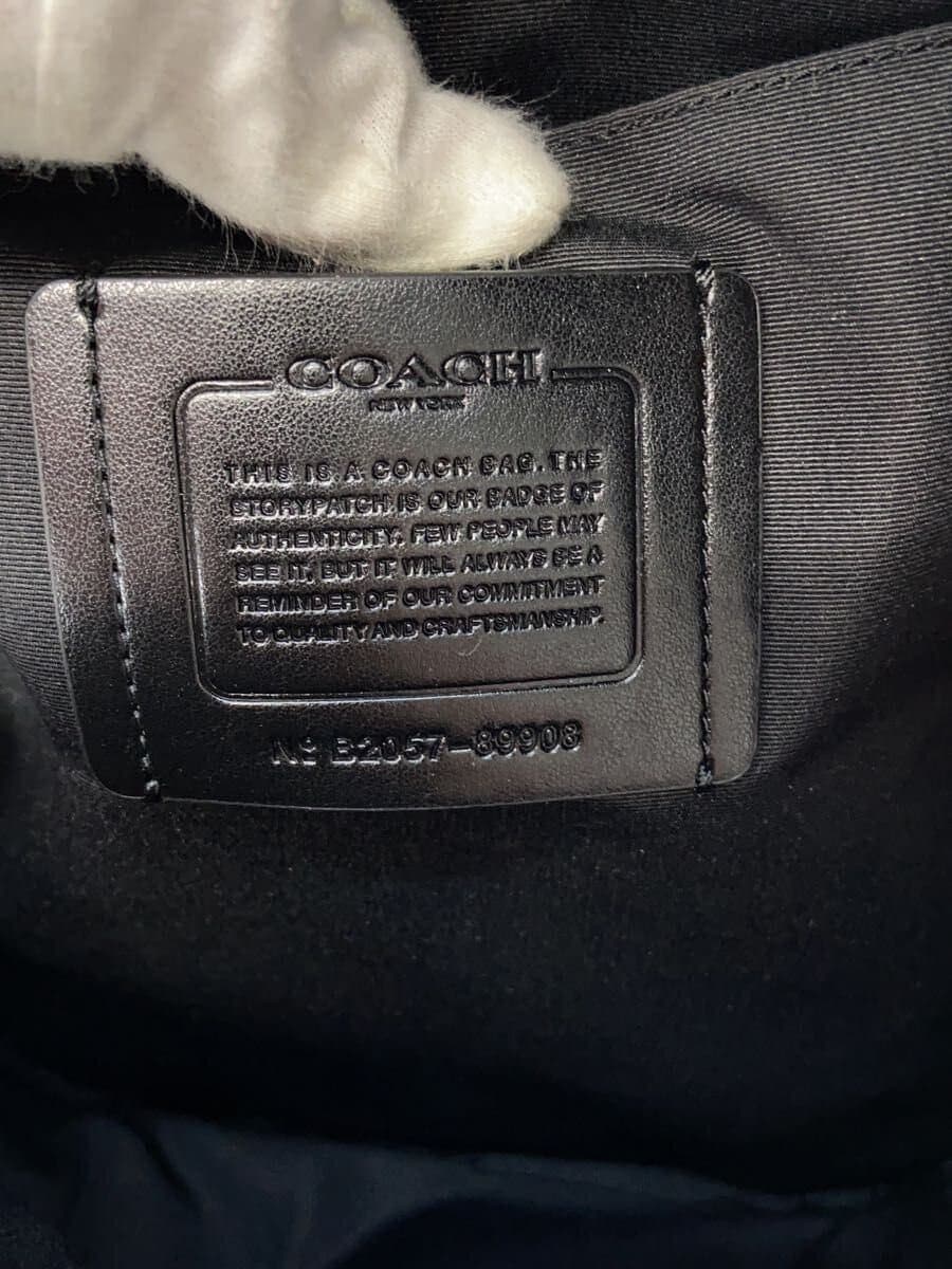 COACH Shoulder Bag Leather BLK Solid 89908 7