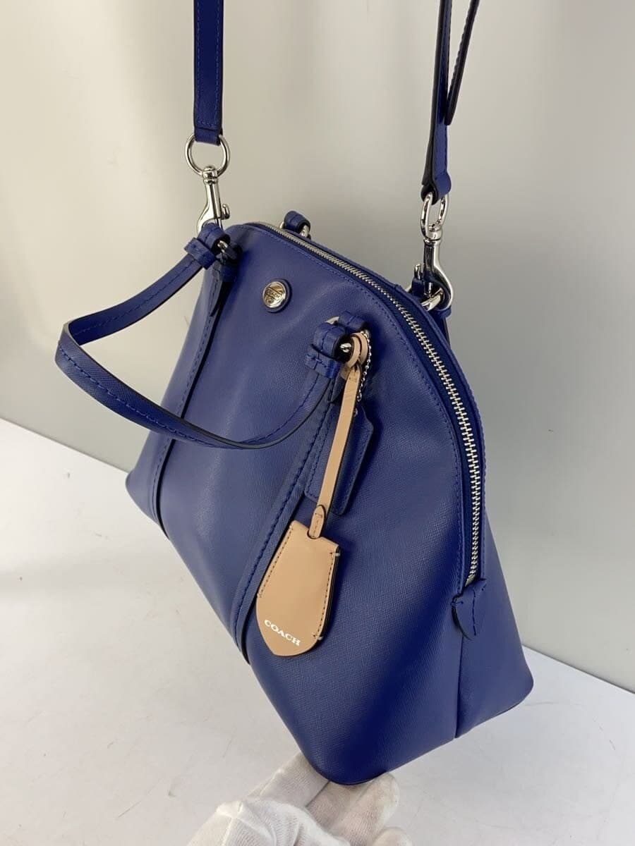 COACH Handbag_All Leather PVC BLU Solid 2