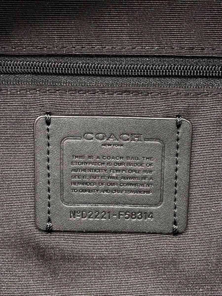 COACH Charlie Backpack Signature Black Leather Leather BRW Allover Pattern 5