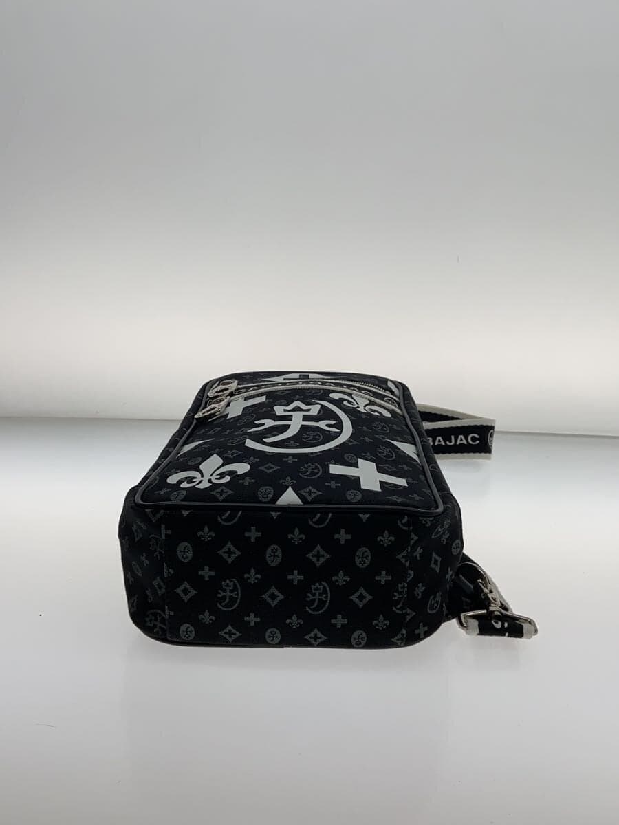 CASTELBAJAC shoulder bag canvas BLK all-over pattern 4
