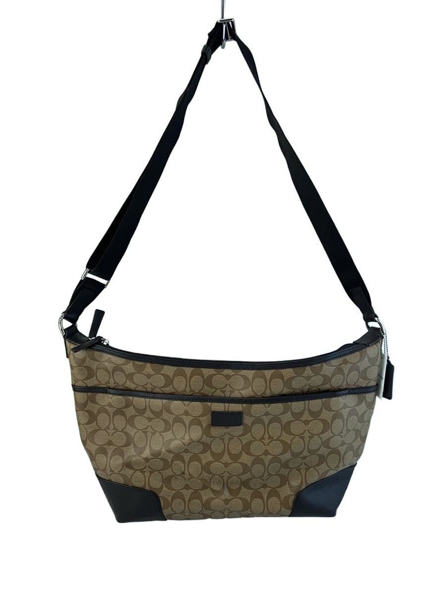COACH Shoulder Bag Signature Allover Pattern PVC BRW Allover Pattern F71107