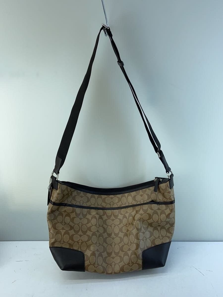 COACH Shoulder Bag Signature Allover Pattern PVC BRW Allover Pattern F71107 3