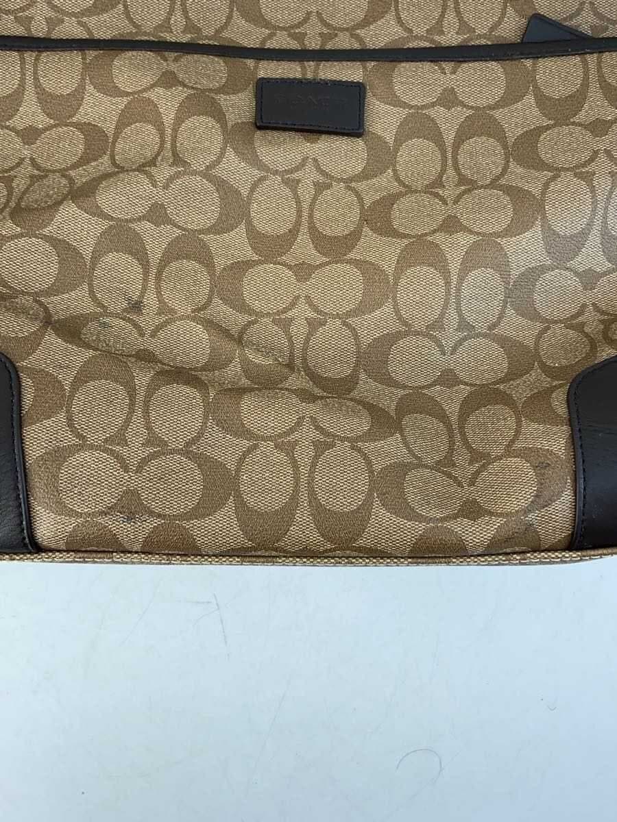 COACH Shoulder Bag Signature Allover Pattern PVC BRW Allover Pattern F71107 7