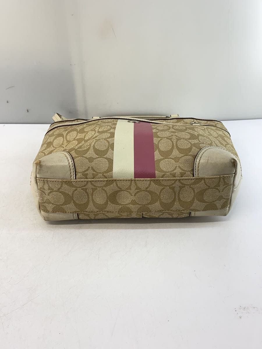 COACH Tote Bag_Heritage Stripe_Signature_Beige -- BEG F14477 4