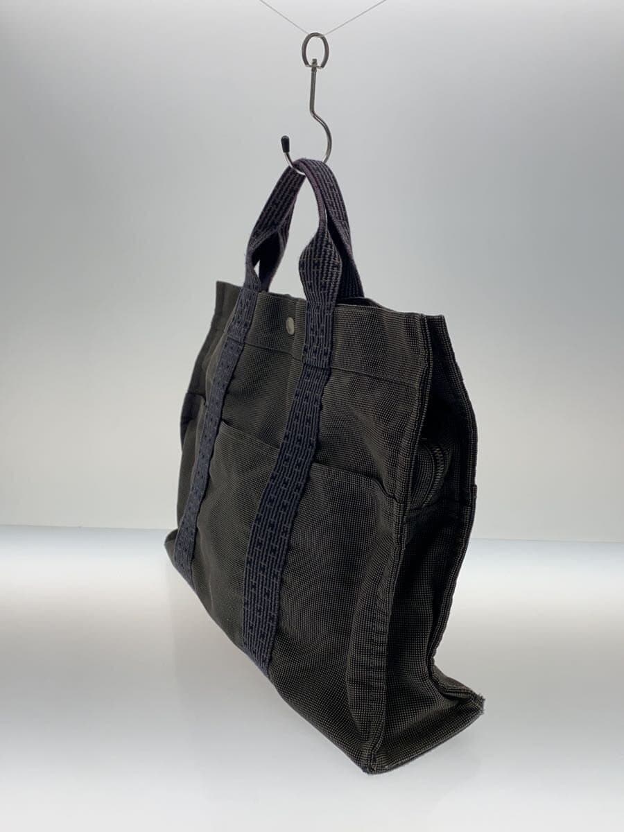 HERMES Tote Bag Cotton GRY Solid 2