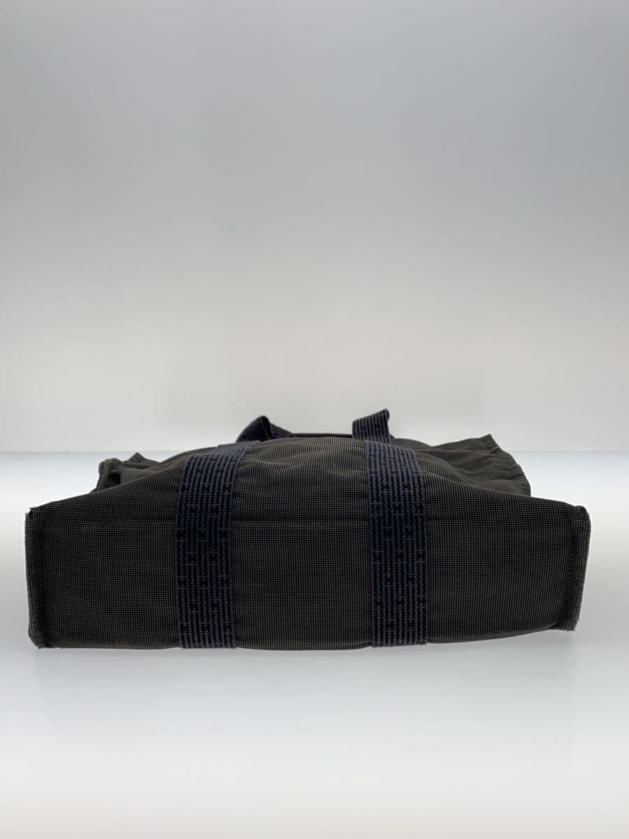 HERMES Tote Bag Cotton GRY Solid 4