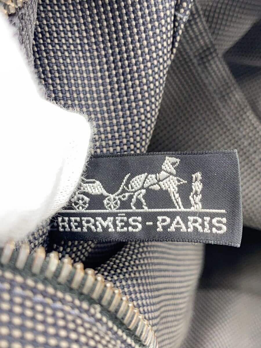 HERMES Tote Bag Cotton GRY Solid 5