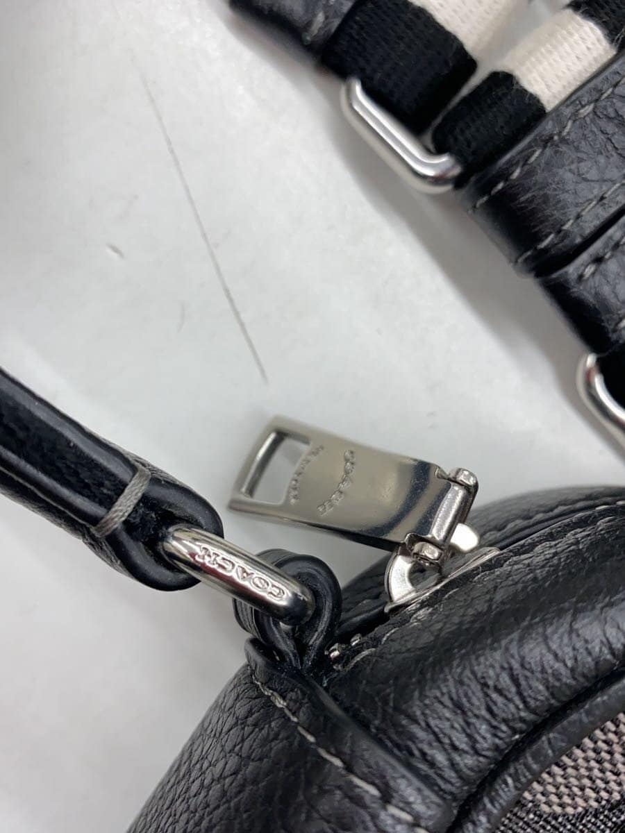 COACH Shoulder Bag Canvas GRY All Over Pattern CO927 4