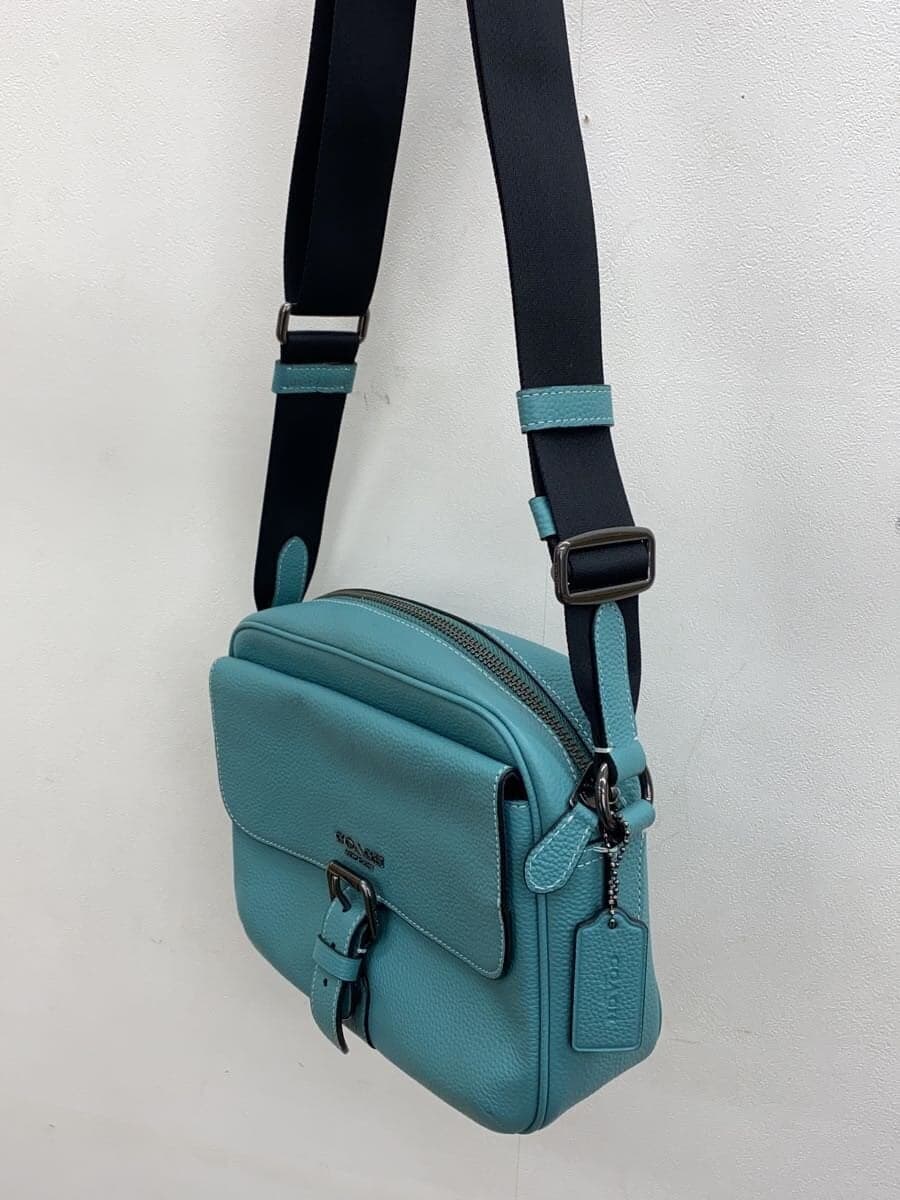 COACH Hudson Shoulder Bag Leather Blue Solid C5399 2