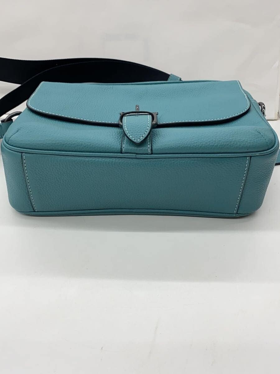 COACH Hudson Shoulder Bag Leather Blue Solid C5399 4