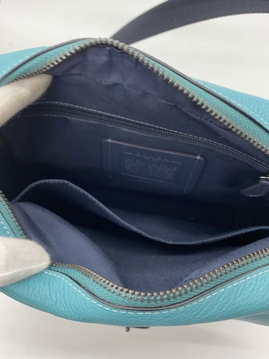 COACH Hudson Shoulder Bag Leather Blue Solid C5399 6