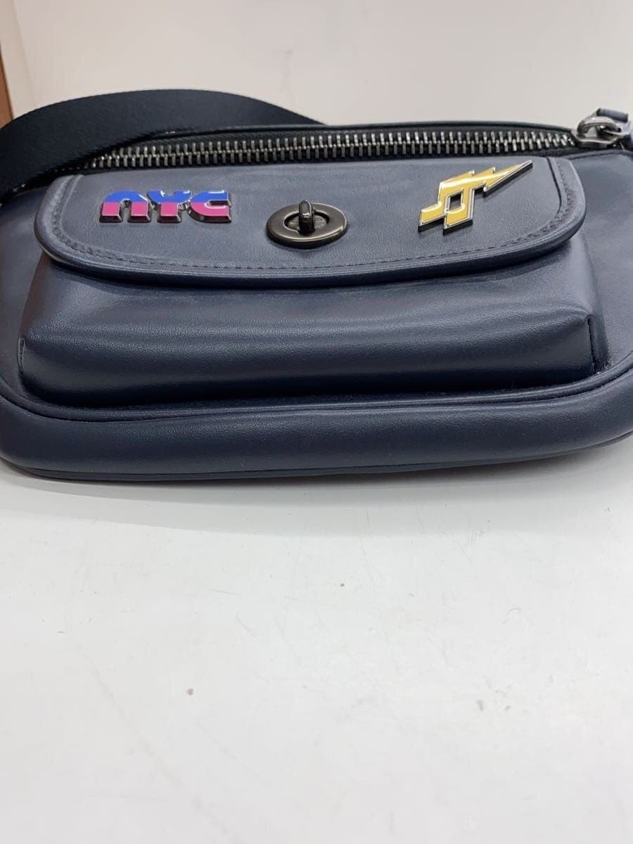 COACH Waist Bag Leather NVY C2912 4