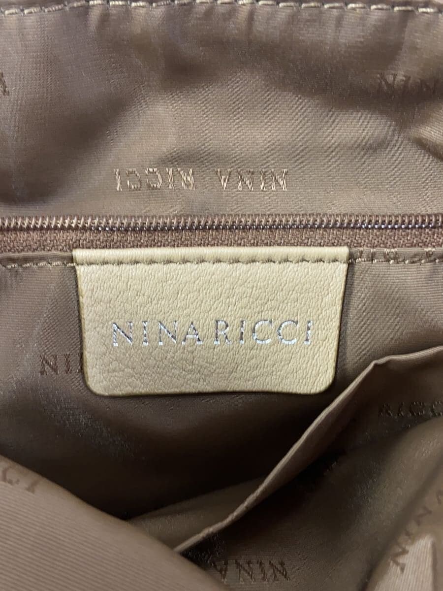 NINA RICCI Shoulder Bag Leather CML Solid 5