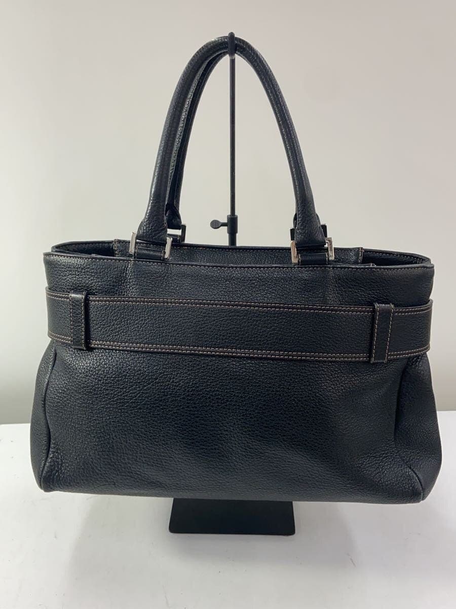 Kitamura Handbag Leather BLK Solid 3
