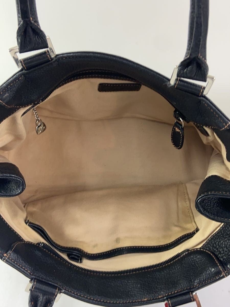 Kitamura Handbag Leather BLK Solid 6