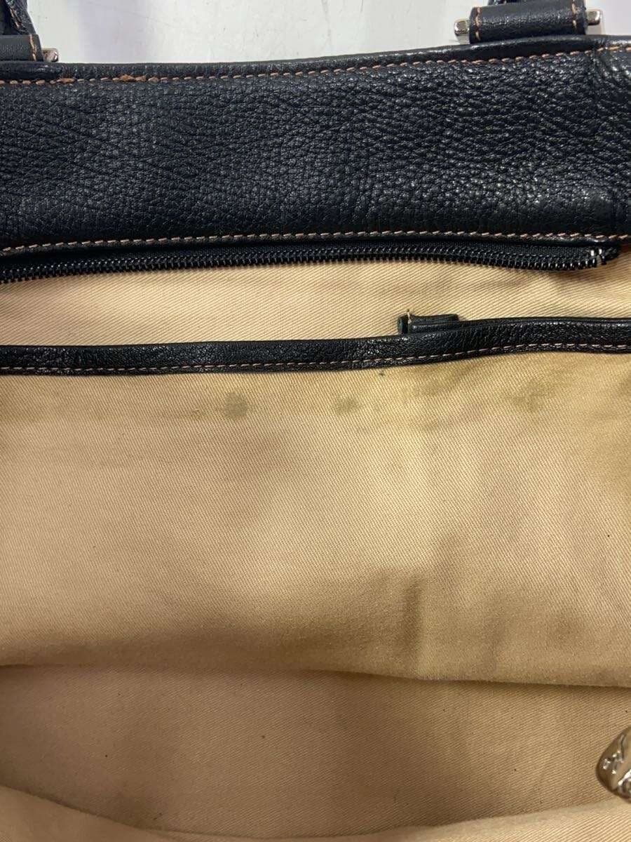 Kitamura Handbag Leather BLK Solid 7