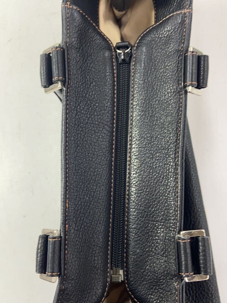 Kitamura Handbag Leather BLK Solid 8