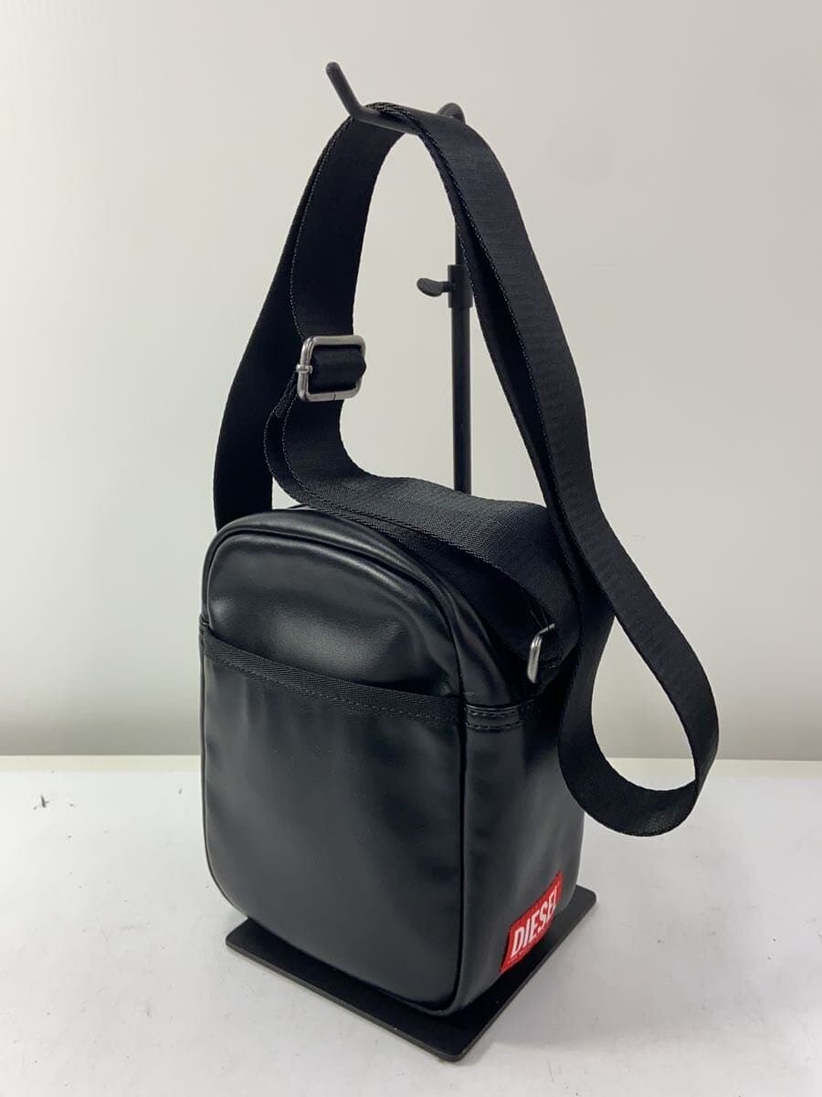 DIESEL Shoulder Bag Leather BLK Solid X09376 P5184 2