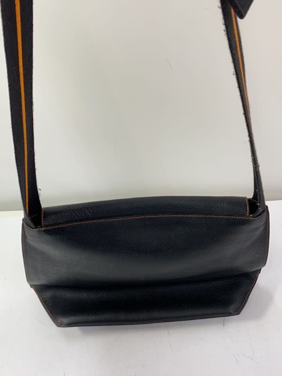 Paul Smith Shoulder Bag Leather Black Solid Color 3