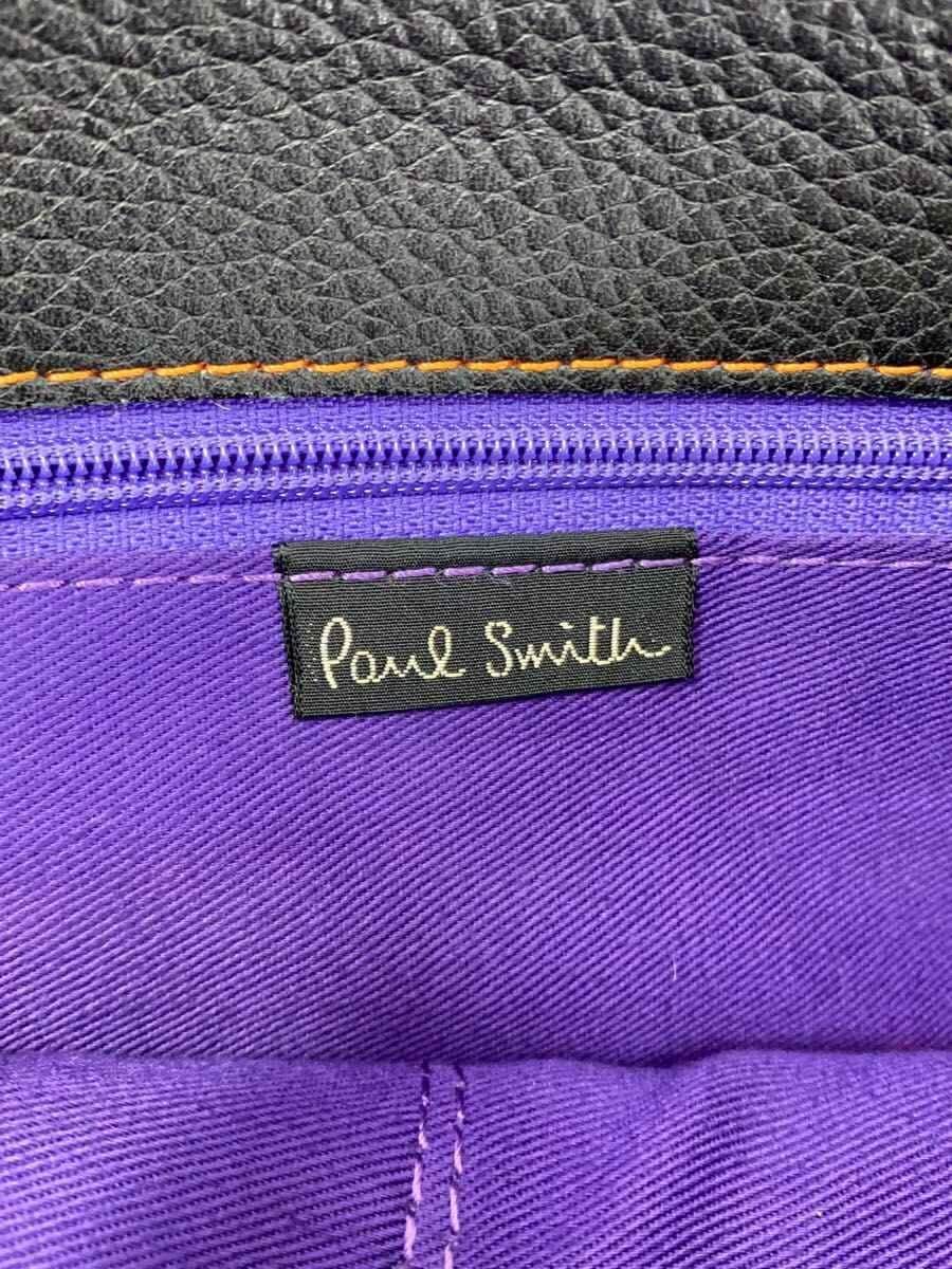 Paul Smith Shoulder Bag Leather Black Solid Color 5