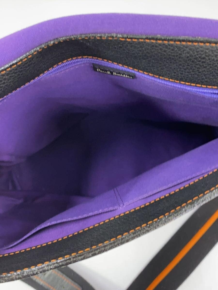 Paul Smith Shoulder Bag Leather Black Solid Color 6