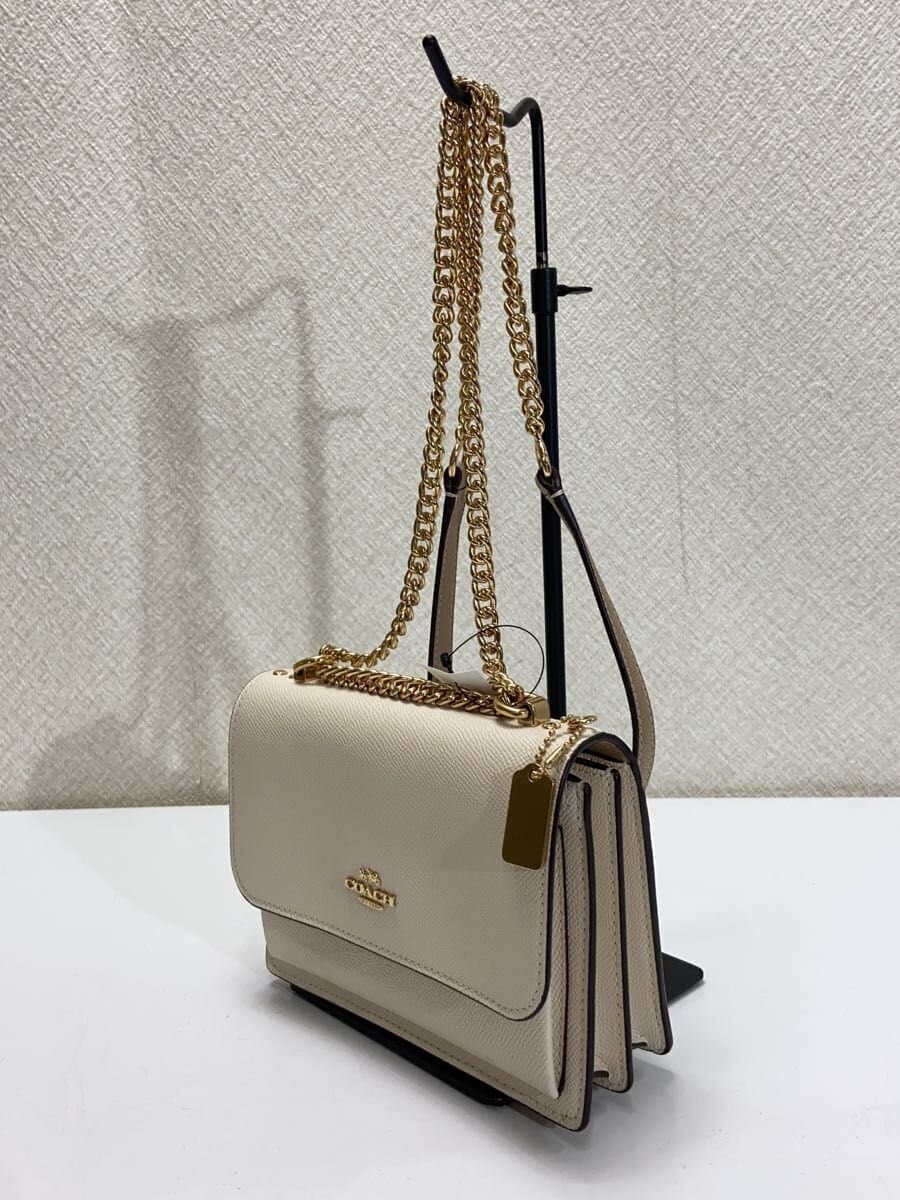 COACH Shoulder Bag Leather CRM Solid Color CZ987 2