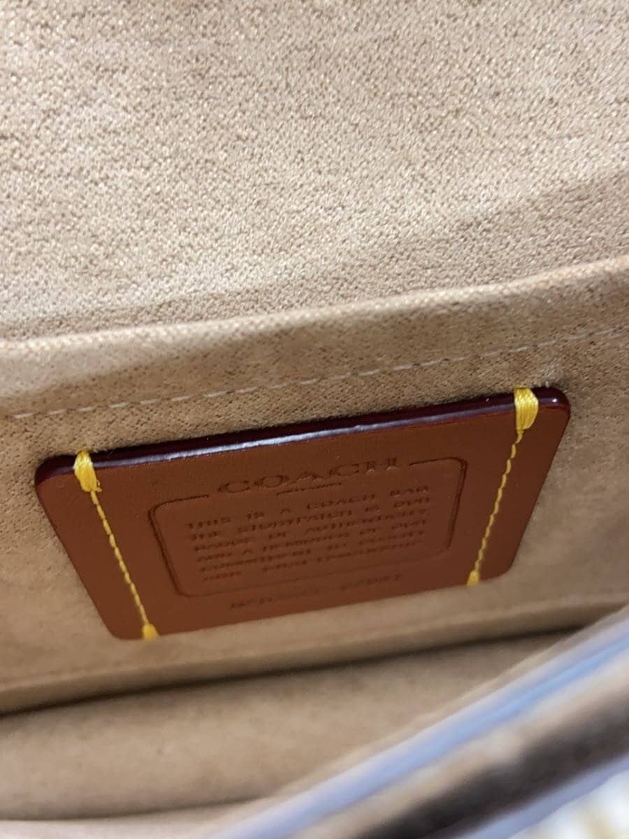 COACH Shoulder Bag Leather CRM Solid Color CZ987 5