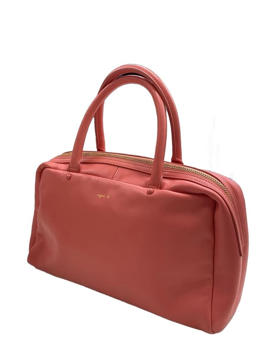 agnes b VOYAGE Handbag Cowhide PNK DK03 2