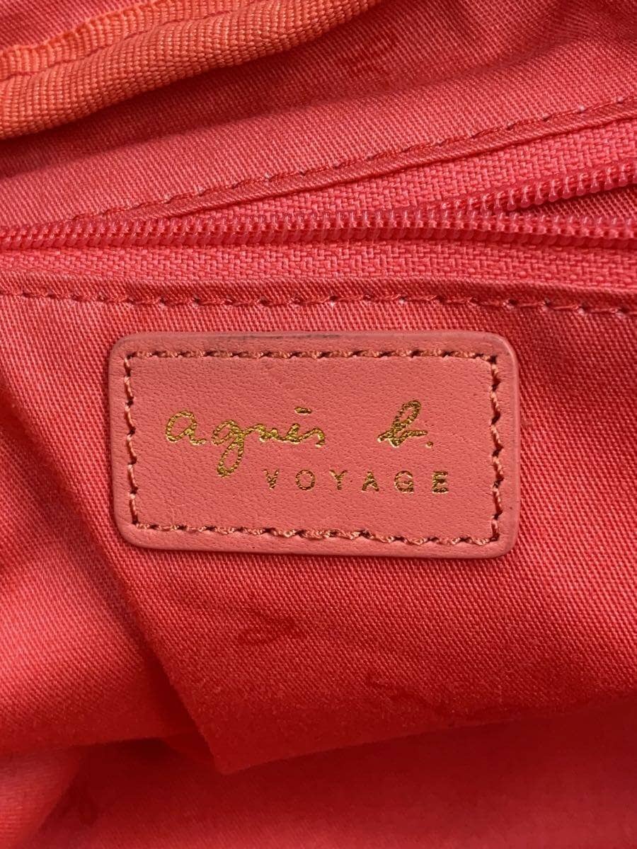 agnes b VOYAGE Handbag Cowhide PNK DK03 5